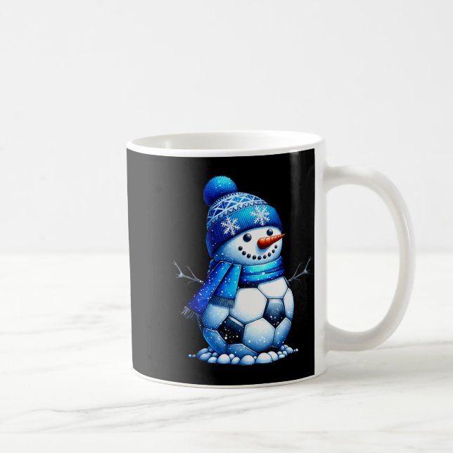 Soccer Santa Hat Snowman Xmas Funny Soccer Lover C Kaffemugg (Höger)
