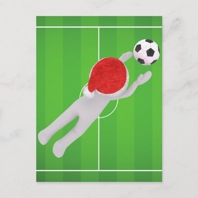 Soccer Santa Helg Vykort (Framsida)