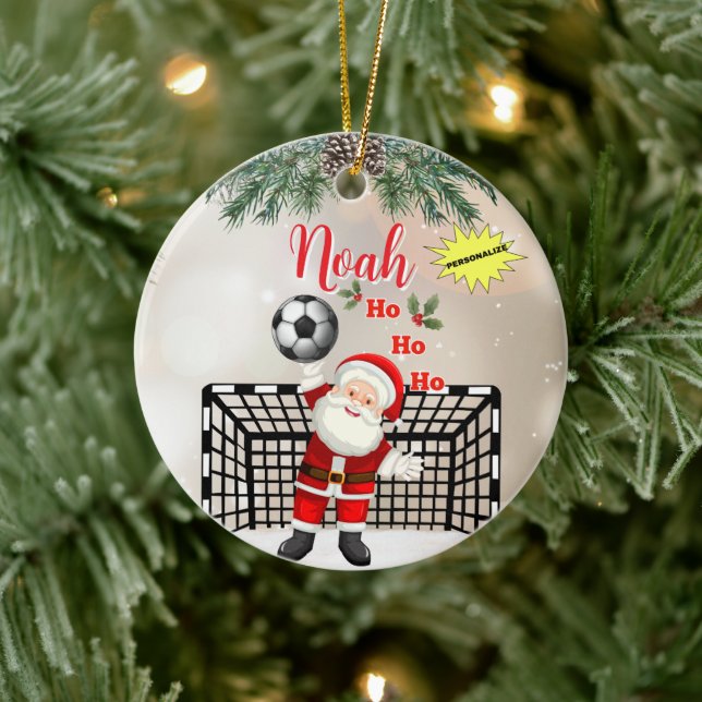 Soccer Santa Ornament Sport Ornament (Träd)