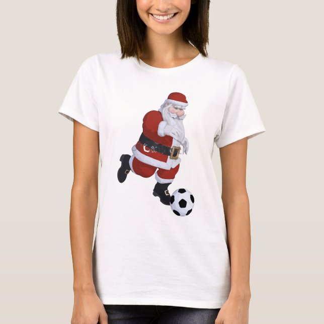 Soccer Santa Tee Shirt (Framsida)