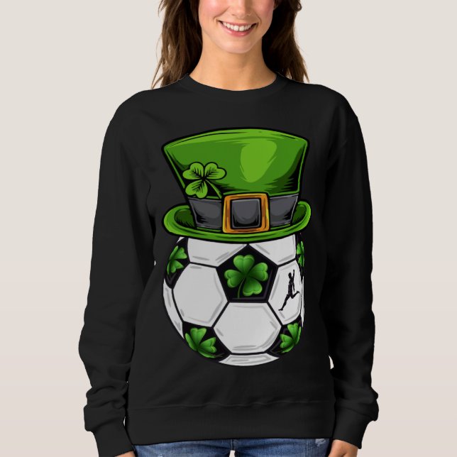 Soccer Shamrock Leprechaun St Patricks Day Boys Ki T Shirt (Framsida)