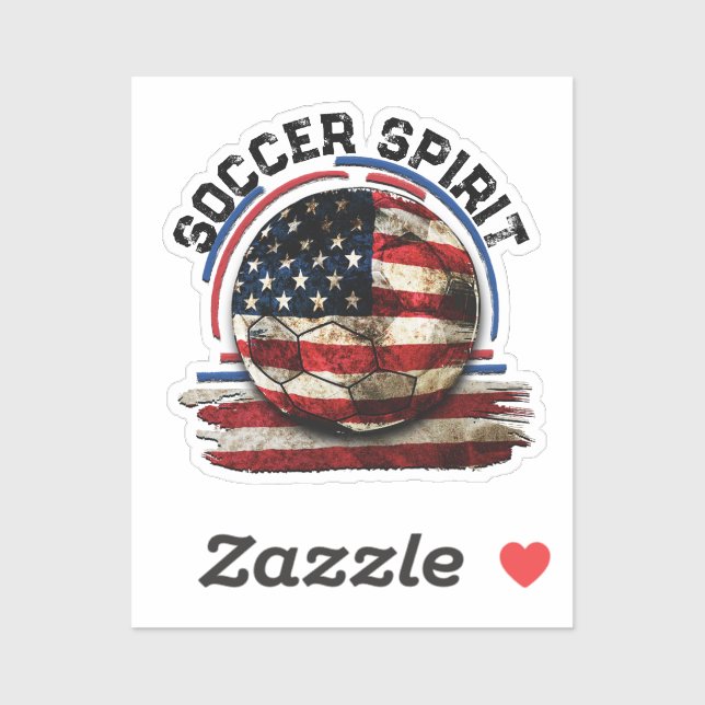 Soccer Spirit USA, fotbollsgruppen USA Klistermärken (Ark)