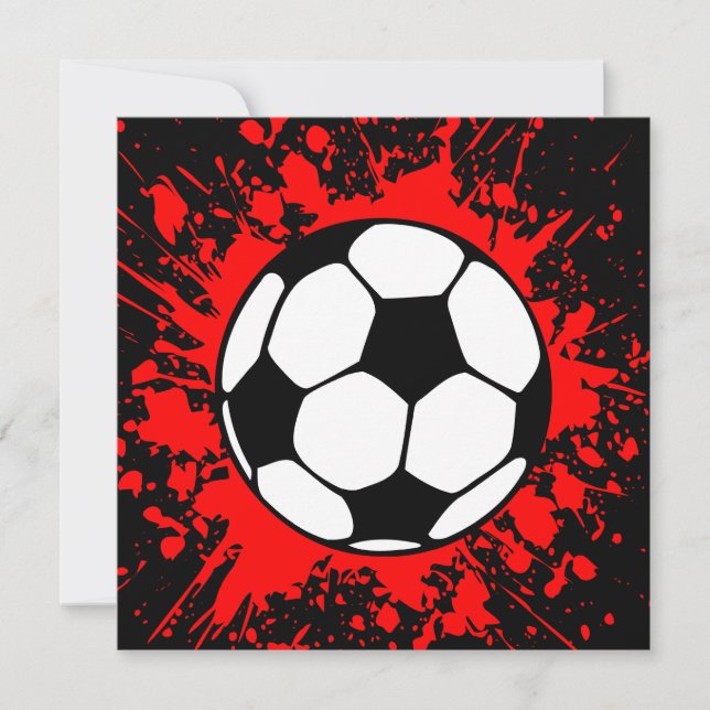 Soccer splatz inbjudningar (Framsida)