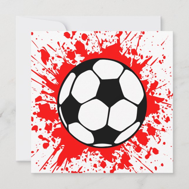 Soccer splatz inbjudningar (Framsida)