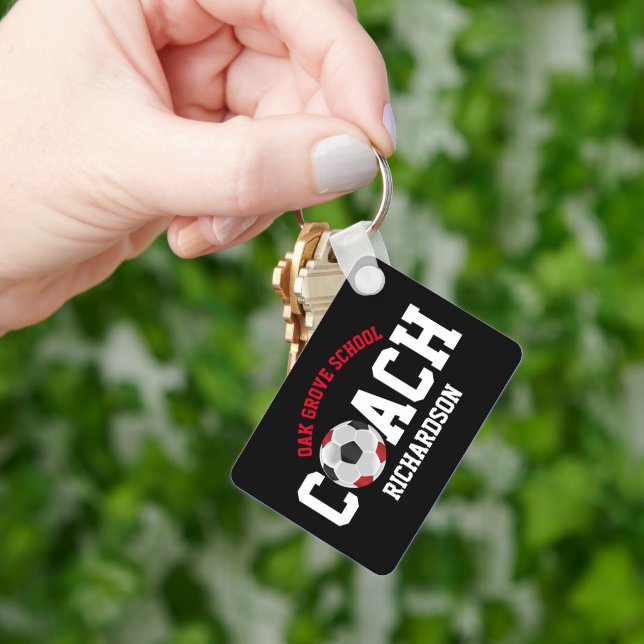 Soccer Sport Coach - Red Nyckelring (Hand)