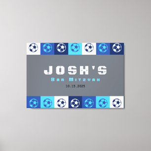 SOCCER Sports Pub Bat mitzvah Sign IN Board Canvastryck