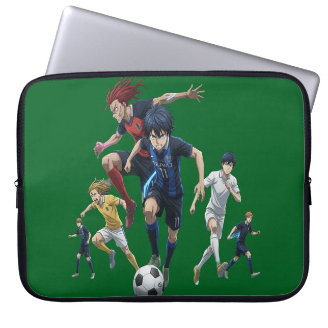 Soccer Squad Laptop Sleeve – Cartoon Action (Framsidan)
