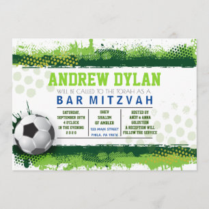 SOCCER STÄNK Pub Mitzvah-inbjudan Inbjudningar