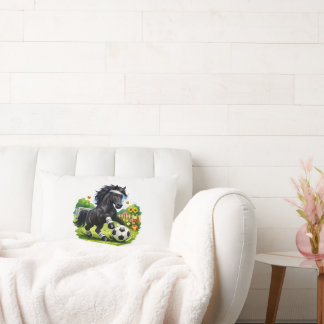 Soccer Star Black Horse Cute Garden Sticker Lumbarkudde