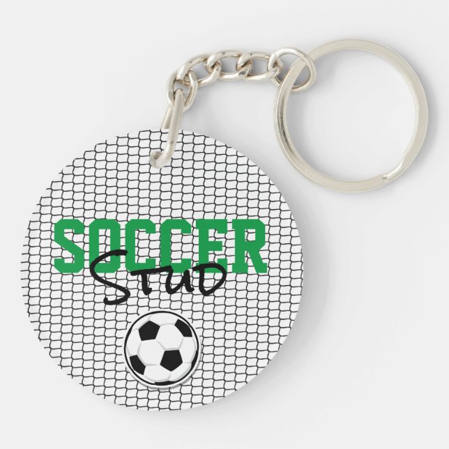 SOCCER STUD Boll Net Sports Black White Grönt Roli (Baksidan)