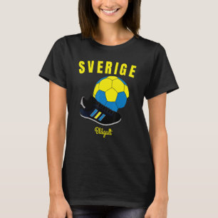 Soccer Sverige Flagga Sverige Flaggor Svenska Fotb T Shirt