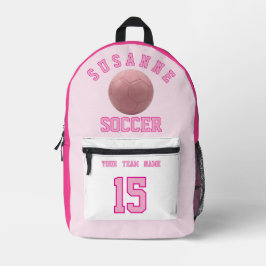SOCCER Team Name Custom Sports Rose pink