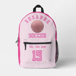 SOCCER Team Name Custom Sports Rose pink