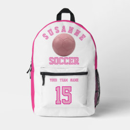 SOCCER Team Name Custom Sports Rose pink
