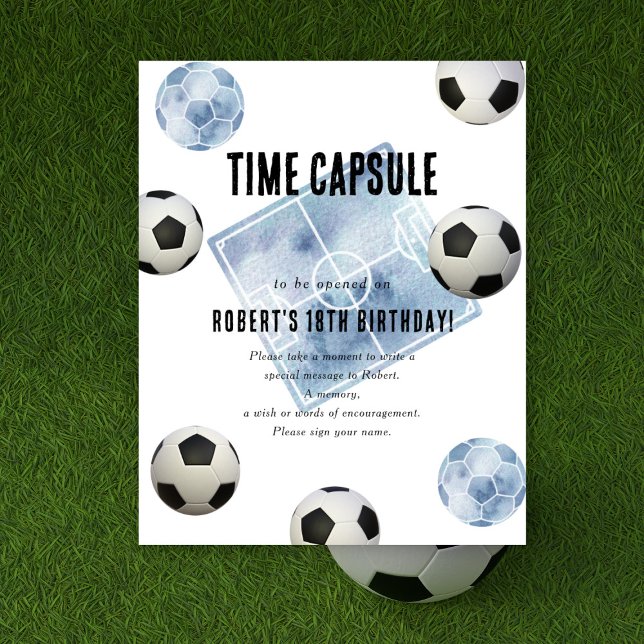 Soccer Time Capsule 1st birthday  Poster (Skapare uppladdad)