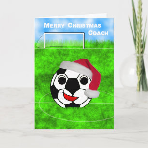 Soccer tränare christmas helgkort