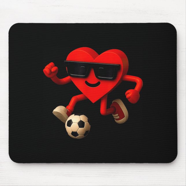 Soccer Valentines Day Cute Funny Heart Boys Girls  Musmatta (Framsidan)