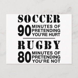Soccer Vs Rubgy Vykort