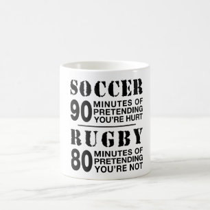 Soccer vs Rugby Kaffemugg