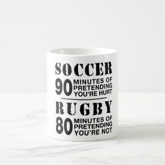 Soccer vs Rugby Kaffemugg