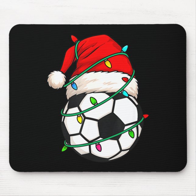 Soccer With Santa Hat Funny Christmas Xmas Gift  Musmatta (Framsidan)