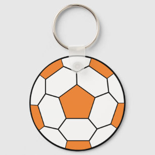 soccerball-orange nyckelring