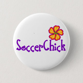 SoccerChick FlowerDark Knapp