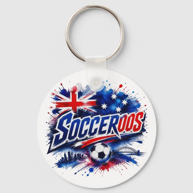 Socceroos - Australiens nationella lagnamn Nyckelring (Framsida)