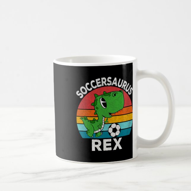 Soccersaurus Rex Fotboll Dinosaurie För Pojkar Bar Kaffemugg (Höger)