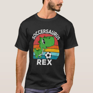 Soccersaurus Rex Soccer Dinosaur for Boys Kids T Shirt