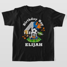 Socct Birthday Boy Sports Fjärde födelsedagshuset T Shirt