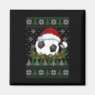 Soccy Ugly jul Santa Hat Family Pajamas Xma Magnet
