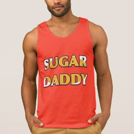 SOCGAR DADDY Orange Swirl Candy Red Tanktop Tee Shirt