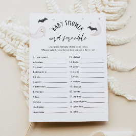 SOCGARBOO Halloween Baby-spelkort för Ord Inbjudningar