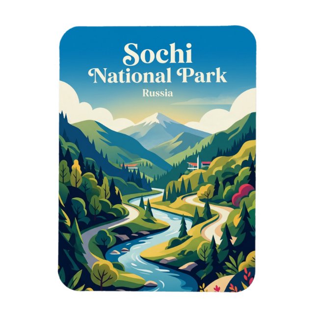 Sochi nationalpark Ryssland Magnet (Vertikal)