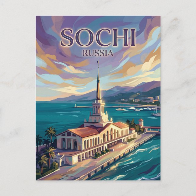 Sochi Ryssland Vykort (Framsida)