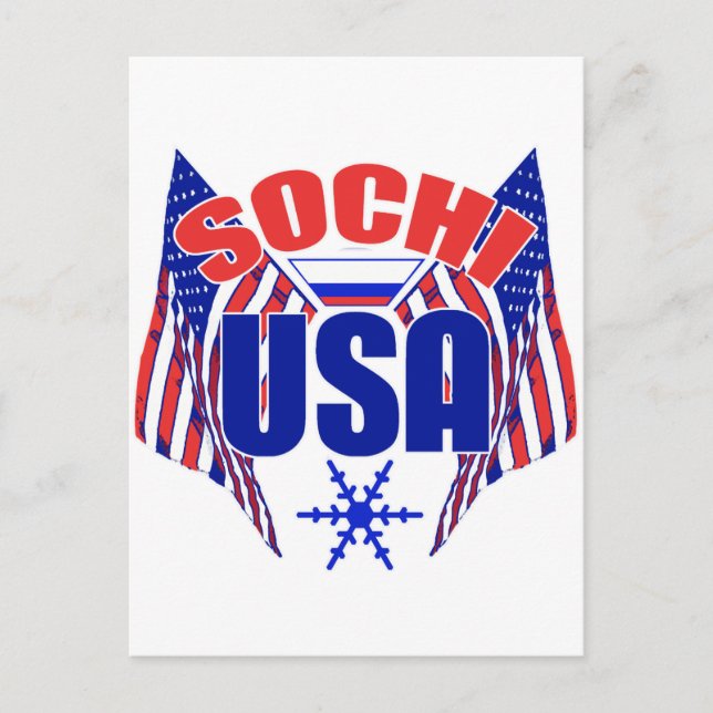 Sochi USA snowflake Vykort (Framsida)