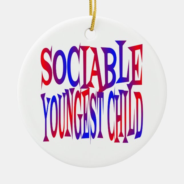 Sociable Youngest Child Julgransprydnad Keramik (Framsidan)