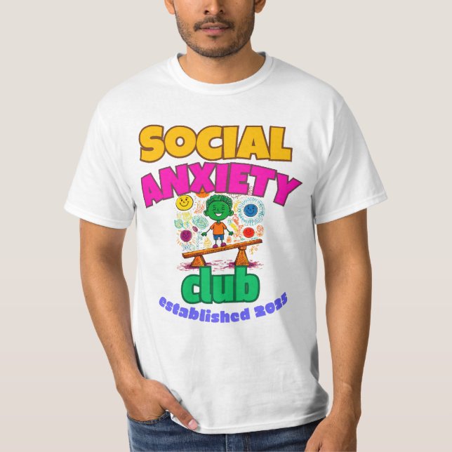 SOCIAL ANXIETY KLUBB T SHIRT (Framsida)