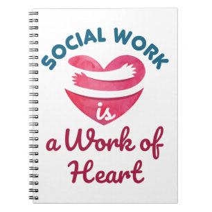 Social är ett arbete av Heart Social-arbetare Anteckningsbok