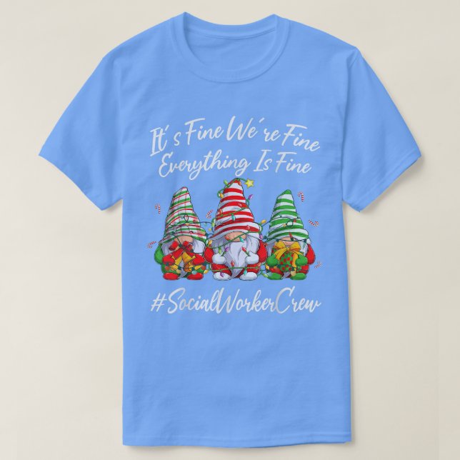 Social arbetarbesättning - allt är Bra Kristus T Shirt (Design framsida)