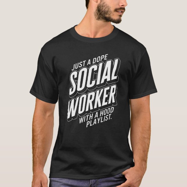 Social-arbetare bara en blivande hamnarbetare t shirt (Framsida)
