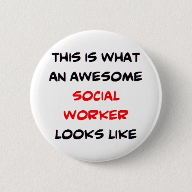 social arbetare, fantastisk knapp (Framsida)