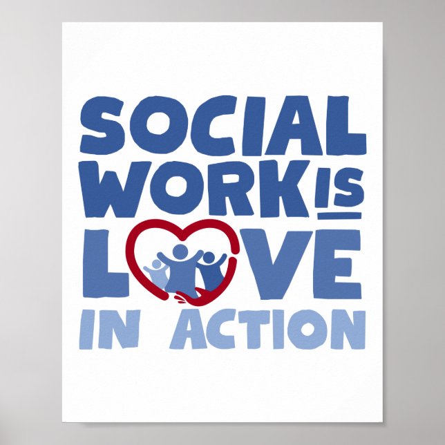 Social-arbetaren är Kärlek i praktiken i stort hjä Poster (Framsidan)
