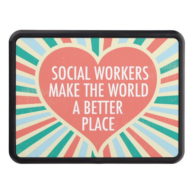 Social-arbetaren i den inspirerande Social-arbetso Dragkroksskydd (Framsidan)