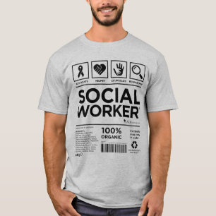 Social arbetaretikett t shirt