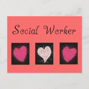 Social arbetargåvor vykort