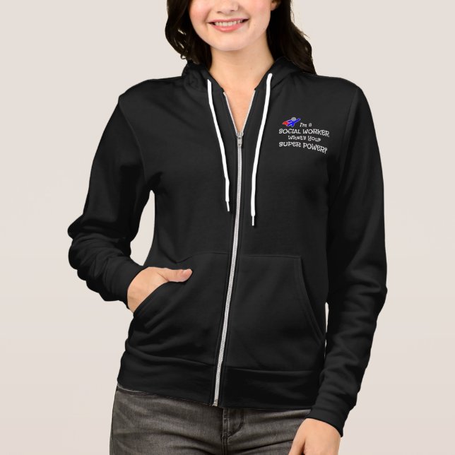 Social arbetarsuperhjälte tee (Framsida)