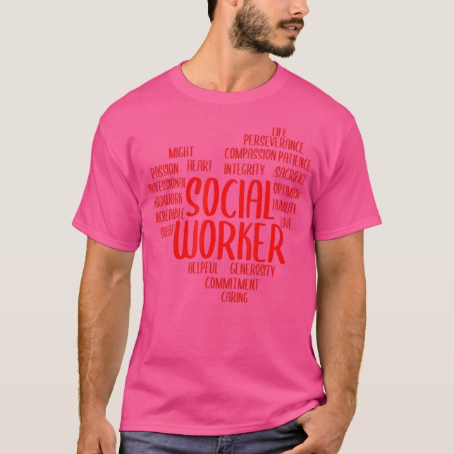Social arbetaryrke i Social Social T Shirt (Framsida)