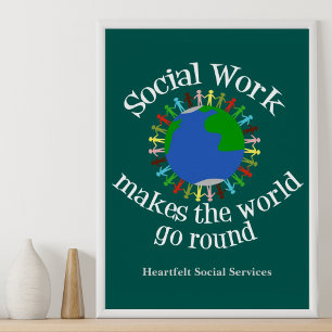 Social-arbetet gör det möjligt för World Go Round Poster